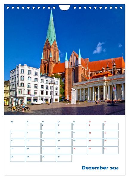 Produktbild: Residenzstadt Schwerin - Mecklenburg-Vorpommern - Terminplaner (Wandkalender 2026 DIN A4 hoch), CALVENDO Monatskalender