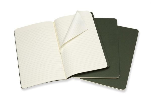 Produktbild: MOLESKINE CAHIER L/A5, 3ER SET, LINIERT, KARTONEINBAND, MYRTENGR&Uuml;N