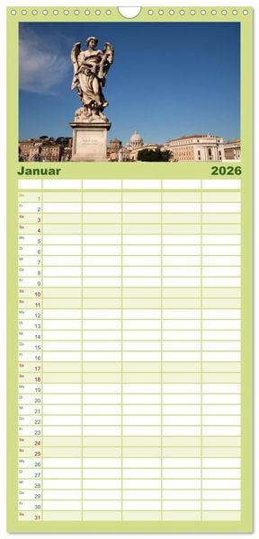 Produktbild: Familienplaner 2026 - Traumhaftes Italien mit 5 Spalten (Wandkalender, 21 x 45 cm) CALVENDO