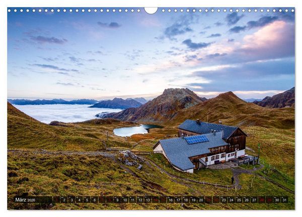 Produktbild: H&uuml;ttenzauber: Bergh&uuml;tten in den Alpen (Wandkalender 2026 DIN A3 quer), CALVENDO Monatskalender