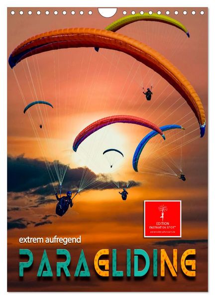 Produktbild: Paragliding - extrem aufregend (Wandkalender 2026 DIN A4 hoch), CALVENDO Monatskalender