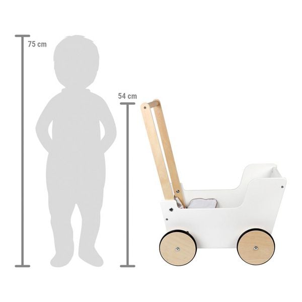 Produktbild: small foot 12496 - Puppenwagen Little Button, Holz, f&uuml;r Puppen bis 46cm