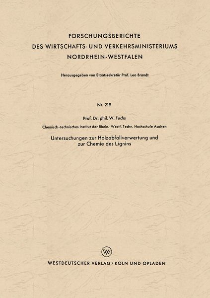 Produktbild: Untersuchungen zur Holzabfallverwertung und zur Chemie des Lignins