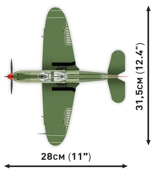 Produktbild: COBI Historical Collection 5747 - Bell P-39Q Airacobra SOVI, 380 Klemmbausteine