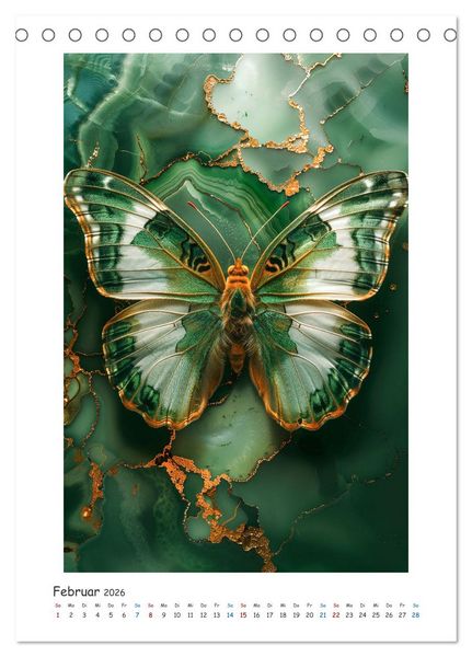 Produktbild: Animalische Mamorkunst (Tischkalender 2026 DIN A5 hoch), CALVENDO Monatskalender
