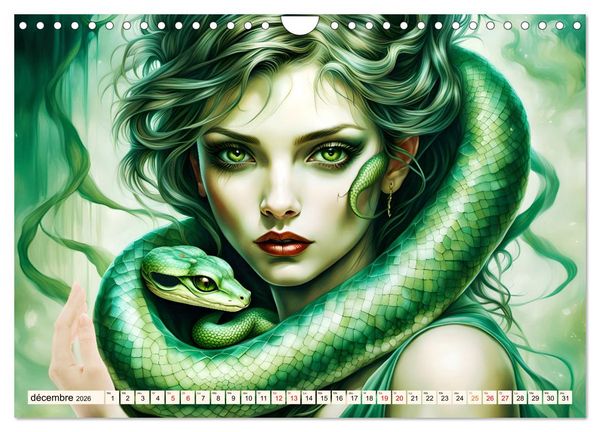 Produktbild: Adoratrice de serpents (Calendrier mural 2026 DIN A4 vertical), CALVENDO calendrier mensuel