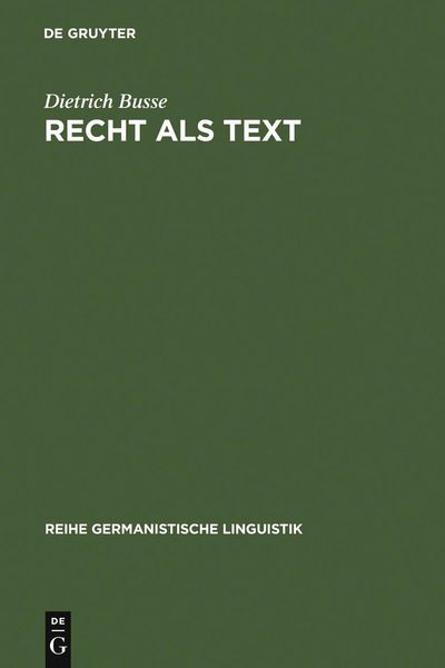 Produktbild: Recht als Text