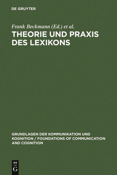 Produktbild: Theorie und Praxis des Lexikons