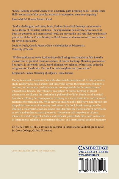 Produktbild: Central Banking as Global Governance