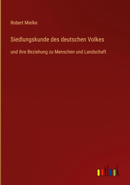 Produktbild: Siedlungskunde des deutschen Volkes