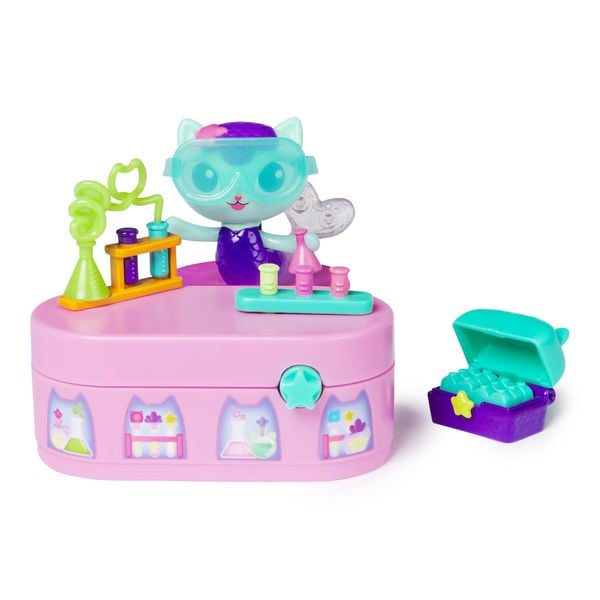 Produktbild: Gabby’s Dollhouse, Bobble Kitty Möbel Pack, Katzen-Figur mit Puppenhausmöbeln und Zubehörteilen