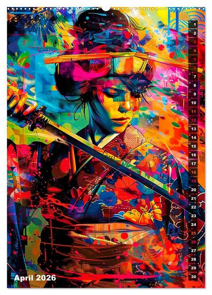 Produktbild: Samurai - Onna Bugeisha (Wandkalender 2026 DIN A2 hoch), CALVENDO Monatskalender