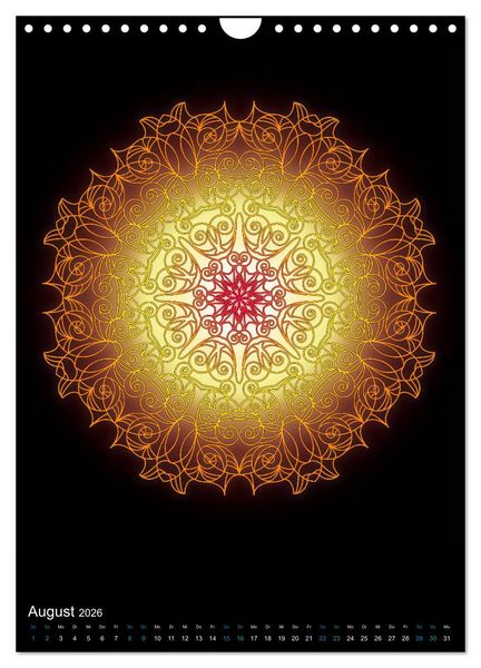 Produktbild: Mandala-Kalender 2026 (Wandkalender 2026 DIN A4 hoch), CALVENDO Monatskalender