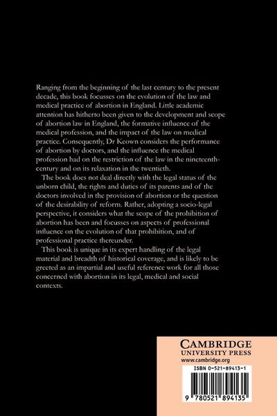 Produktbild: Abortion, Doctors and the Law