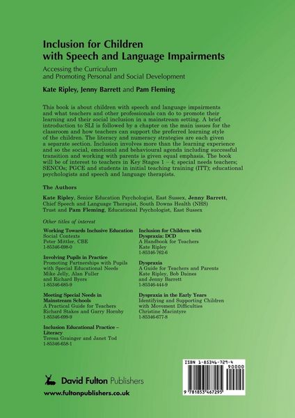 Produktbild: Inclusion For Children with Speech and Language Impairments