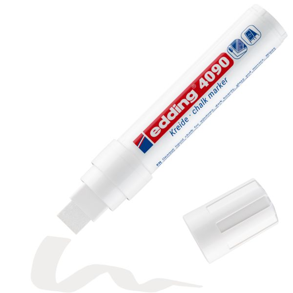 Produktbild: Edding 4090 4-4090-1-1049 Kreidemarker Wei&szlig; 4 mm, 15mm