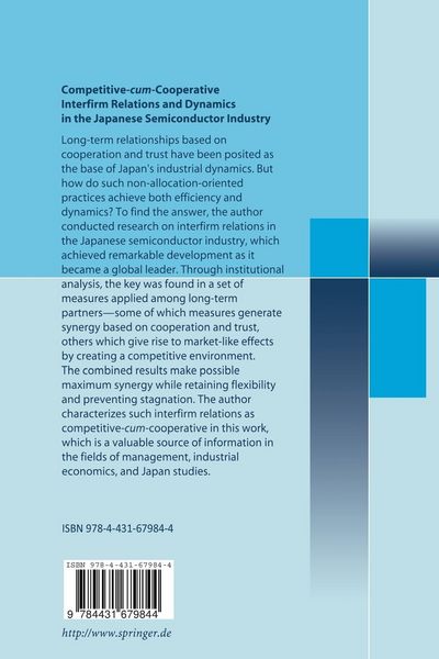 Produktbild: Competitive-cum-Cooperative Interfirm Relations and Dynamics in the Japanese Semiconductor Industry