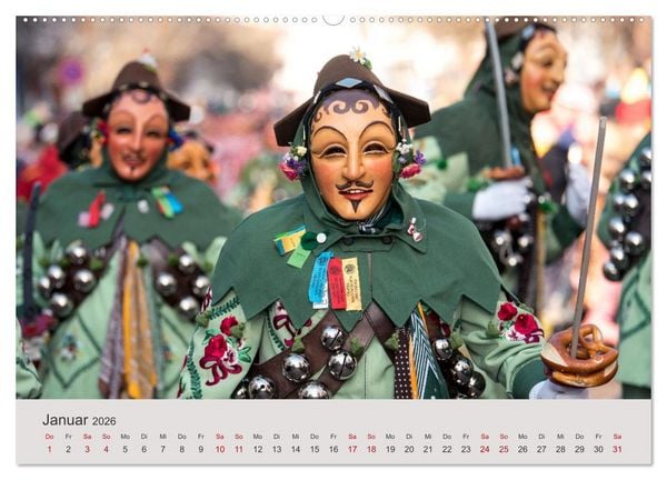Produktbild: Narri 2026 Bilder der Schw&auml;bisch-Alemannischen Fasnet (Wandkalender 2026 DIN A2 quer), CALVENDO Monatskalender