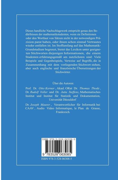 Produktbild: Vieweg-Mathematik-Lexikon