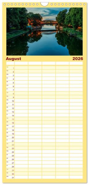 Produktbild: Familienplaner 2026 - L&uuml;beck &ndash; Im Licht der Zeit mit 5 Spalten (Wandkalender, 21 x 45 cm) CALVENDO