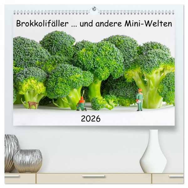 Produktbild: Brokkolif&auml;ller ... und andere Mini-Welten (hochwertiger Premium Wandkalender 2026 DIN A2 quer), Kunstdruck in Hochglanz