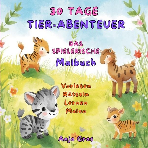 Produktbild: 30 Tage Tier-Abenteuer - Das spielerische Malbuch