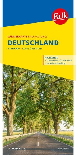 Produktbild: Falk L&auml;nderkarte Falkfaltung Deutschland 1:650.000