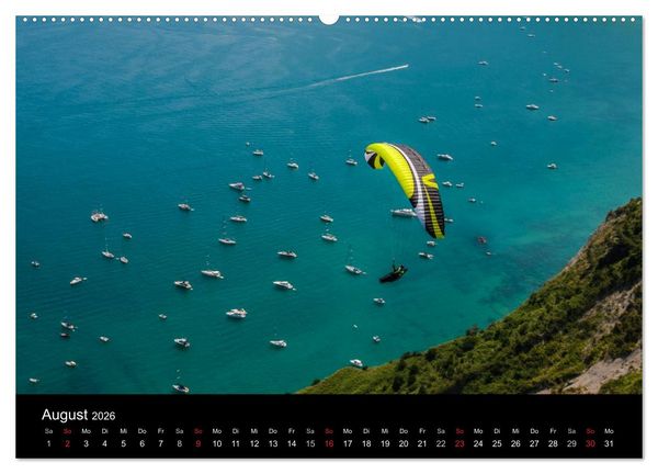 Produktbild: Paragliding - zwischen Himmel und Erde (Wandkalender 2026 DIN A2 quer), CALVENDO Monatskalender