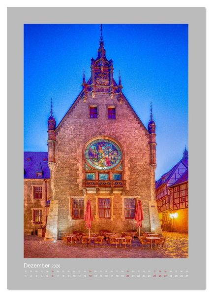 Produktbild: Quedlinburg - K&ouml;nigspfalz & Mitglied der Hanse (Tischkalender 2026 DIN A5 hoch), CALVENDO Monatskalender