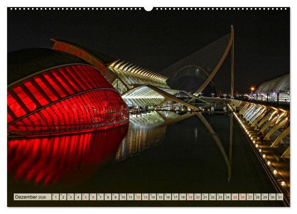 Produktbild: Valencia - sehenswert bei Tag und bei Nacht (Wandkalender 2026 DIN A2 quer), CALVENDO Monatskalender