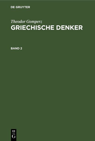 Produktbild: Griechische Denker. Band 2