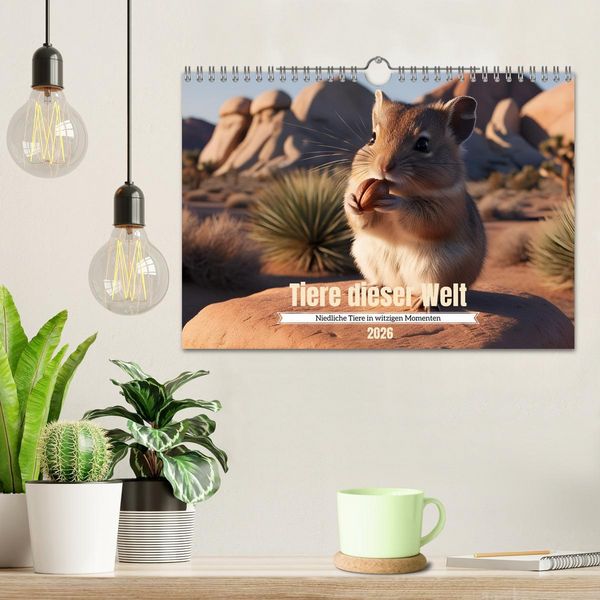 Produktbild: Tiere dieser Welt - Niedliche Tiere in witzigen Momenten (Wandkalender 2026 DIN A4 quer), CALVENDO Monatskalender