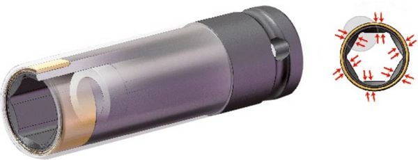 Produktbild: KS Tools SlimPOWER 1/2\"Impact-Stecknuss, 17mm 515.0992