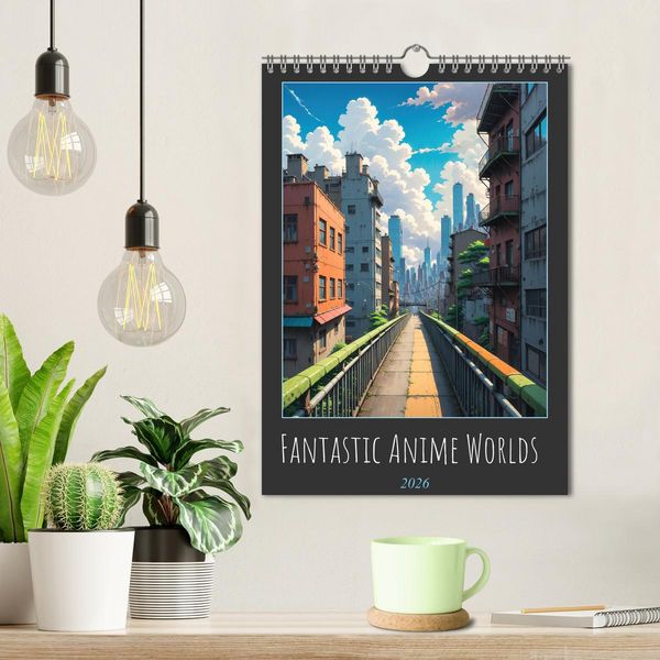 Produktbild: Fantastic Anime Worlds (Wall Calendar 2026 DIN A4 portrait), CALVENDO 12 Month Wall Calendar