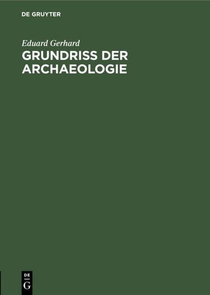 Produktbild: Grundriss der Archaeologie