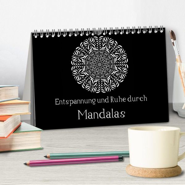 Produktbild: Entspannung und Ruhe durch Mandalas (Tischkalender 2027 DIN A5 quer), CALVENDO Monatskalender