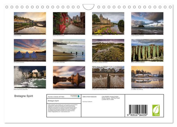 Produktbild: Bretagne Spirit (Calendrier mural 2026 DIN A4 vertical), CALVENDO calendrier mensuel