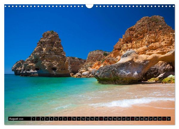 Produktbild: Str&auml;nde, Felsen und Meer - ALGARVE 2026 (Wandkalender 2026 DIN A3 quer), CALVENDO Monatskalender