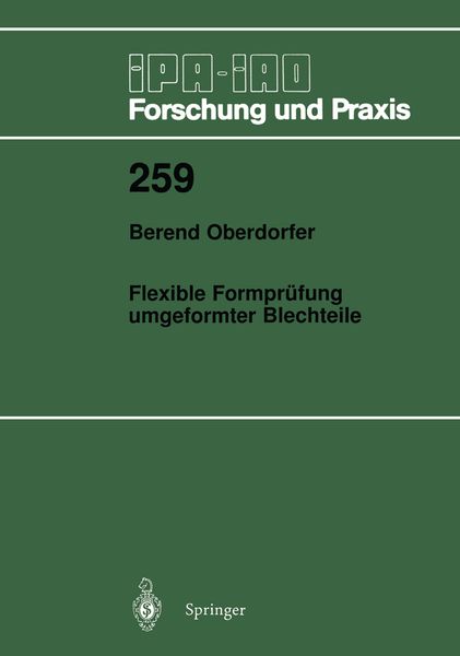 Flexible Formprüfung umgeformter Blechteile, Taschenbuch von Berend Oberdorfer, Springer Berlin, 9783540641216