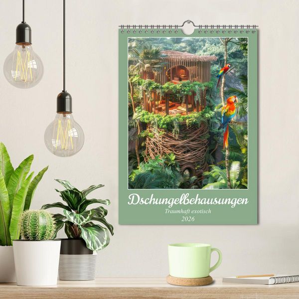 Produktbild: Dschungelbehausungen - Traumhaft exotisch (Wandkalender 2026 DIN A4 hoch), CALVENDO Monatskalender