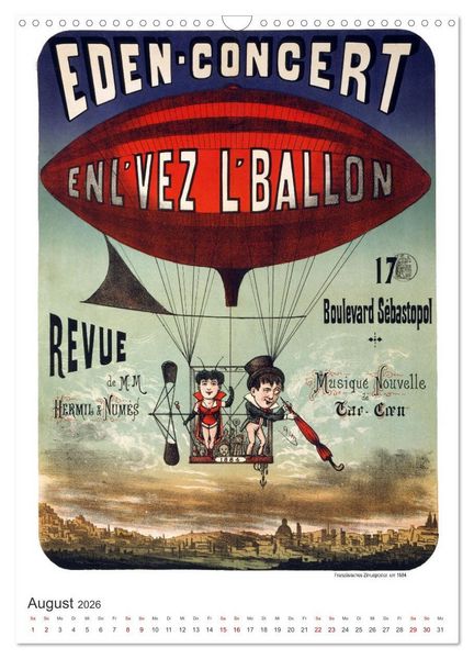 Produktbild: Ballonfahren Kalender (Wandkalender 2026 DIN A3 hoch), CALVENDO Monatskalender