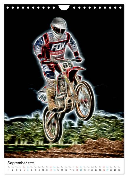 Produktbild: Electrifying Motorcross (Wall Calendar 2026 DIN A4 portrait), CALVENDO 12 Month Wall Calendar