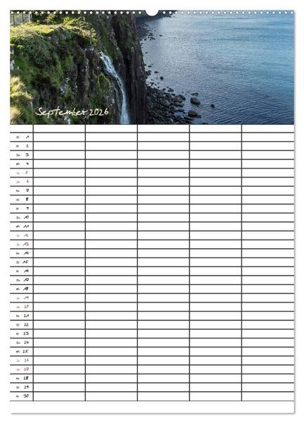 Produktbild: Isle of Skye - Schottlands Inseln - Familienplaner (hochwertiger Premium Wandkalender 2026 DIN A2 hoch), Kunstdruck in Hochglanz