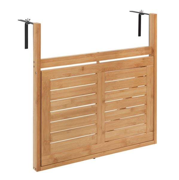 Produktbild: Bambus Balkon-Klapptisch Mod. Waikiki, zum Einh&auml;ngen an Balkongel&auml;nder