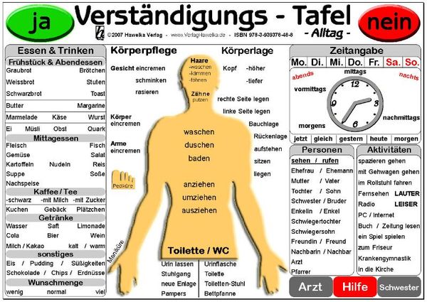 Verständigungs-Tafel - Alltag (laminiert), Gebundene Ausgabe von , Hawelka, Uwe, 978-3-939378-48-8