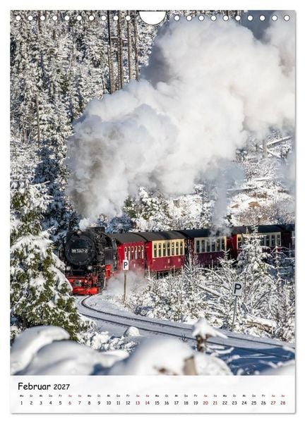 Produktbild: Mit der Dampflok durch den Harz (Wandkalender 2027 DIN A4 hoch), CALVENDO Monatskalender