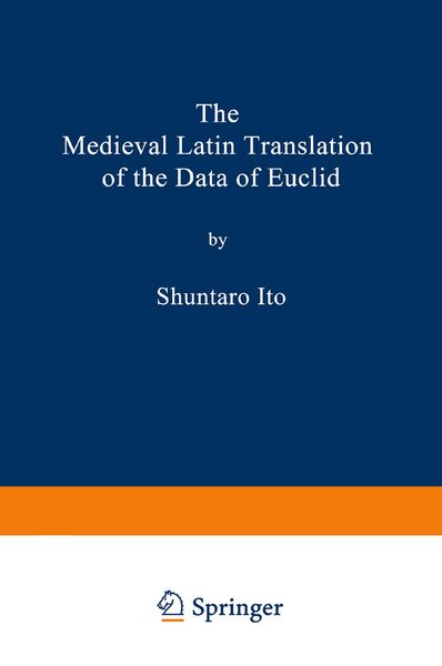Produktbild: The Medieval Latin Translation of the Data of Euclid