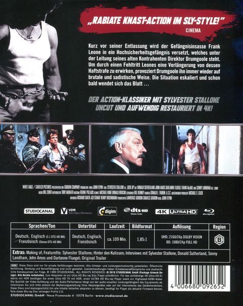 Lock up - Überleben ist alles / Limited SteelBook Edition / Uncut (4K Ultra HD + Blu-ray 2D)