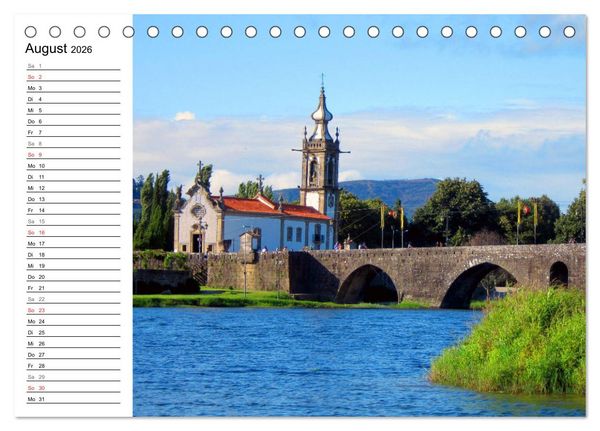 Produktbild: Jakobsweg - Camino Portugues Central (Tischkalender 2026 DIN A5 quer), CALVENDO Monatskalender