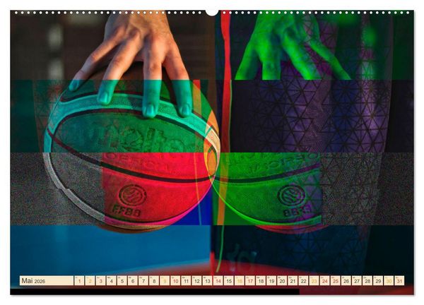 Produktbild: Basketball Liebe (hochwertiger Premium Wandkalender 2026 DIN A2 quer), Kunstdruck in Hochglanz